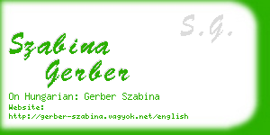 szabina gerber business card